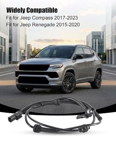 Left and Right Rear ABS Wheel Speed Sensors Fit for Jeep Compass Renegade 2015 2016 2017 2018 2019 2020 2021 2022 2023 Replace 53479013 51987029 519870290 53420784，2Pcs in Kuwait