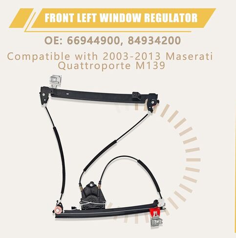 66944900 84934200 Front Left Driver Side Window Regulator W/O Motor Replacement for Maserati Quattroporte M139 2003-2013 in Saudi Arabia