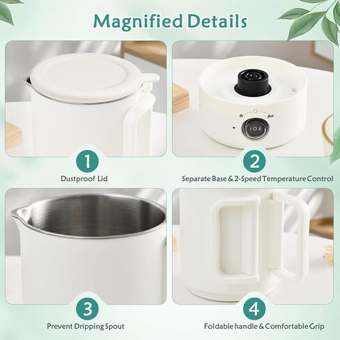 Wax Melter Kit for Candle Making, 1.8L 60OZ Large Candle Melting Pot, DIY Candle Making Supplies for Woman, Included Candle Wicks, Wick Stickers, Centering Device, Stirring Spoon, Mothers Day Gifts in Saudi Arabia