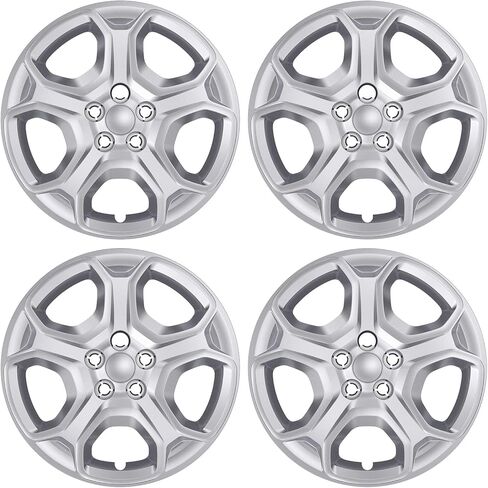 4-Pack 17 inch Hubcaps Compatible with Ford Escape 2013-2026, Fit for 17" Steel Wheel, Replaces OEM #GJ5Z-1130-A, Rim Cover Hub Cap (Bright Black Color) in Kuwait