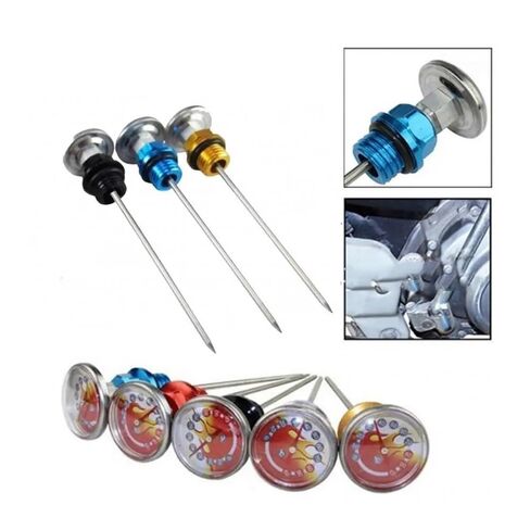 Motorcycle Accessories Oil Tank Dipstick Oil Tank Temperature Gauges Oil Dipstick for Motorcycle for ATV Oil Level Indicator(White) in Kuwait
