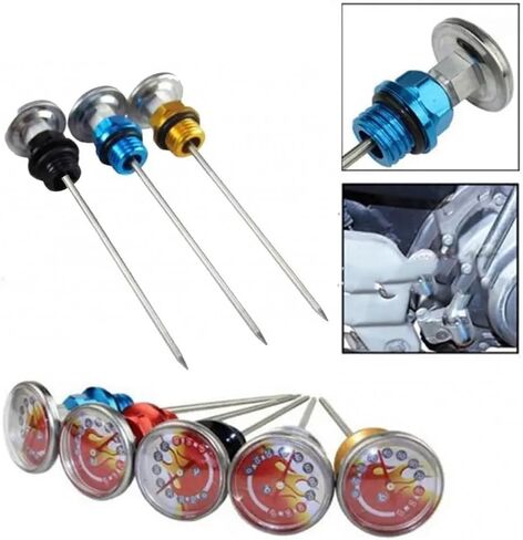 Motorcycle Accessories Oil Level Rod Oil Tank Temperature Gauge Oil Level Rod for Motorcycles and Off-Road Vehicles (Red) in Kuwait