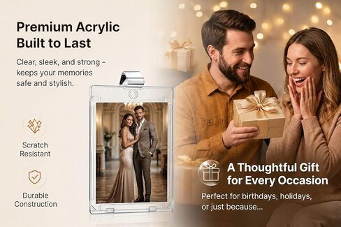 4-Pack Magnetic Car Picture Holder for Visor Acrylic Frames with Secure Clips Display 2.4x3.5in Photos Sun Visor Clip Decor Personalized Memorial Gifts for Family, Mom, Dad, Couple, Pet in Saudi Arabia