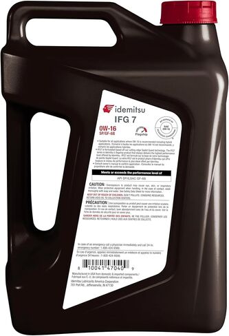 Idemitsu IFG7 0W-16 SP/GF-6B Motor Oil – 5 Quart | Precision Engineered for Maximum Efficiency and Protection in Kuwait