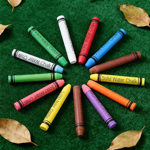 12pcs Water-soluble Dustless Chalk Washable Erasable Solid Chalk for Teachers Writing Drawing Board Accessories in Kuwait