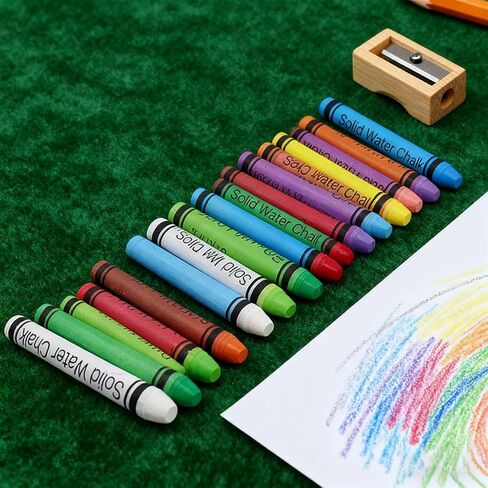 12pcs Water-soluble Dustless Chalk Washable Erasable Solid Chalk for Teachers Writing Drawing Board Accessories in Kuwait