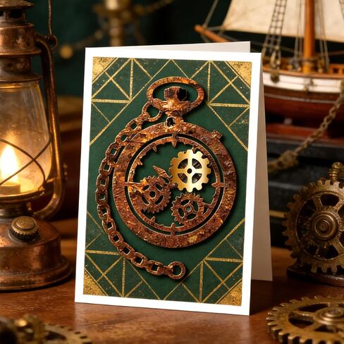 قوالب قطع معدنية من MAYJOYDIY Steampunk Gear استنسل هيكل ميكانيكي مملوء بالعتاد، قالب نقش سمكة الفراشة المحترم يموت من أجل صناعة بطاقات ورقية يدوية لتزيين ألبوم القصاصات in Kuwait