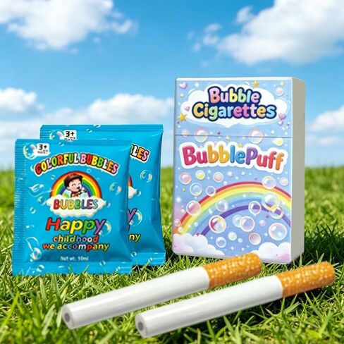 Colorful Bubble Puff Sticks - Novelty Stress-Relief Blower Toy for Adults & Teens, Fun Party Favors, Creative Relaxation Tool with Bubble Solution in Saudi Arabia