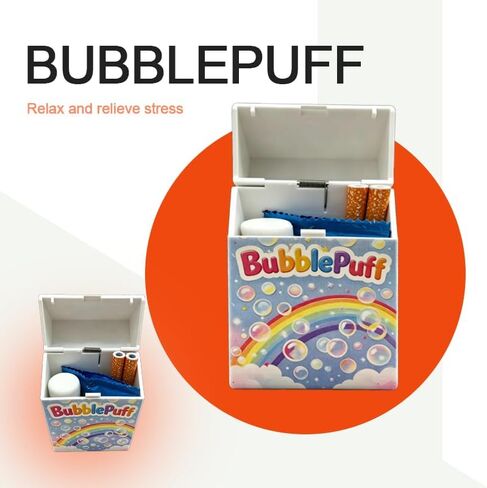 Colorful Bubble Puff Sticks - Novelty Stress-Relief Blower Toy for Adults & Teens, Fun Party Favors, Creative Relaxation Tool with Bubble Solution in Saudi Arabia