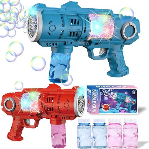 Kids Bubble Gun Automatic Bubble Blaster for Toddlers 8-12 Outdoor Party Toy 20 Hole Bubble Maker Wedding Easter Party Outdoor Bubble Toys in Saudi Arabia