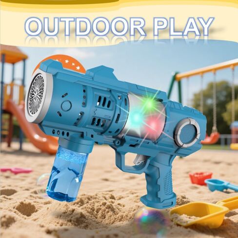 Kids Bubble Gun Automatic Bubble Blaster for Toddlers 8-12 Outdoor Party Toy 20 Hole Bubble Maker Wedding Easter Party Outdoor Bubble Toys in Kuwait