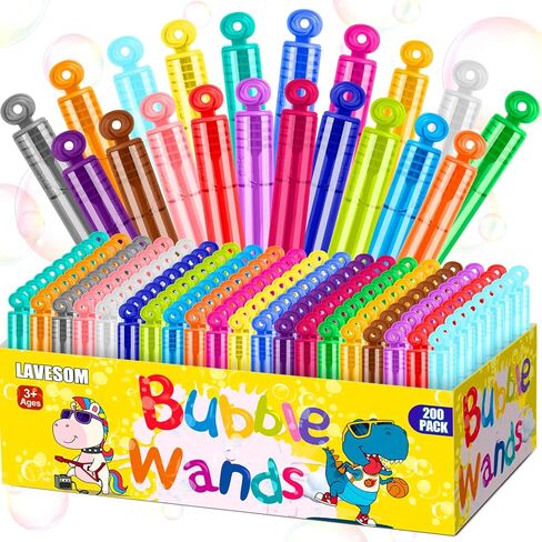 200Pcs 20 Colors Mini Bubble Wands,Party Favors Toys for Kids, Bath Time,Summer Outdoor Gifts Christmas Celebration,Thanksgiving New Year, Themed Birthday,Carnival in Saudi Arabia