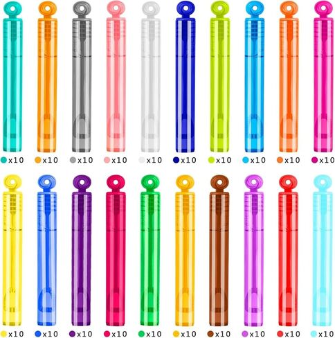 200Pcs 20 Colors Mini Bubble Wands,Party Favors Toys for Kids, Bath Time,Summer Outdoor Gifts Christmas Celebration,Thanksgiving New Year, Themed Birthday,Carnival in Saudi Arabia