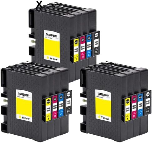 مجموعة خرطوشة حبر التسامي لطابعات SG400 SG800 - إعادة إنتاج ألوان نابضة بالحياة وسهولة التركيب (قطعتان باللون الأصفر) in Kuwait