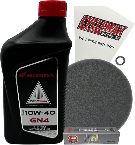 Cyclemax Standard GN4 10W-40 Tune-Up Kit compatible with 2004-2025 Honda CRF50F in Kuwait