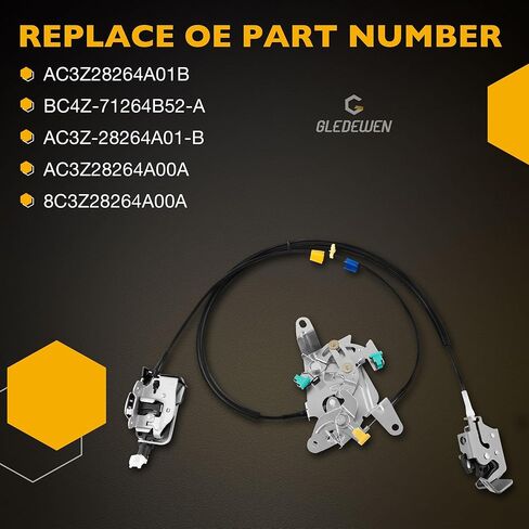 مشغل مزلاج قفل الباب الخلفي Gledewen LH RH متوافق مع 2008-2016 Ford F-250 / F-350 Super Duty Repalces AC3Z28264A01B AC3Z28264A00A 2 قطعة قفل باب الطاقة للسائق والراكب in Kuwait