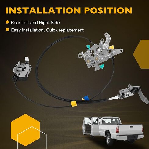 مشغل مزلاج قفل الباب الخلفي Gledewen LH RH متوافق مع 2008-2016 Ford F-250 / F-350 Super Duty Repalces AC3Z28264A01B AC3Z28264A00A 2 قطعة قفل باب الطاقة للسائق والراكب in Kuwait