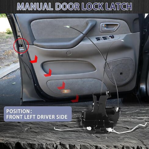 Manual Door Lock Latch Assembly Driver Side Compatible for Toyota Tundra 2000-2006 Front Left Non-Power Lock Latch Replacement in Kuwait