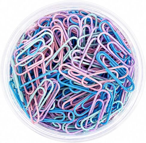 Colored Paper Clips, 500 Count, 29mm Standard Size, Assorted Colors, Smooth Coated Metal, Strong Hold, Boxed for Easy Organization in Saudi Arabia