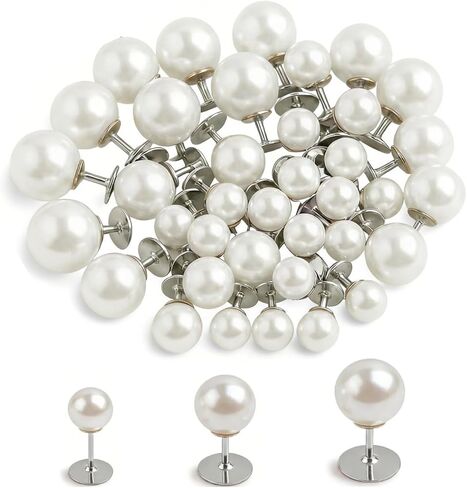 60 مجموعة من أزرار اللؤلؤ للملابس، لا توجد أزرار لؤلؤية مخيطة الفقرة Ropa Elegantes DIY، دبابيس ديكورات قابلة للإزالة وقابلة لإعادة الاستخدام in Kuwait
