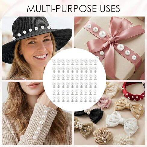 60 مجموعة من أزرار اللؤلؤ للملابس، لا توجد أزرار لؤلؤية مخيطة الفقرة Ropa Elegantes DIY، دبابيس ديكورات قابلة للإزالة وقابلة لإعادة الاستخدام in Kuwait