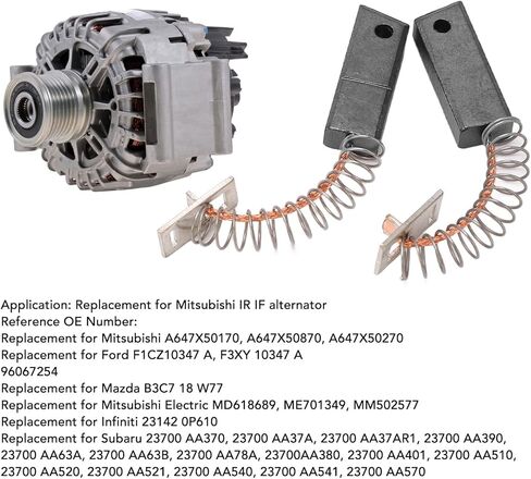 SIXRUN Alternator Regulator Brush Set Generator Brush Holder Assembly Metal Replacement for A647X50170 A647X50870 A647X50270 A F3XY 10347 A with Impact S in Kuwait