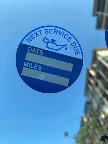 2 inch Blue Oil Change Service Reminder Static Cling Stickers Oil Change Stickers 60 Labels in Saudi Arabia