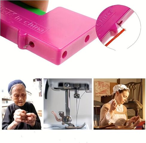 5PCS Automatic Needle Threader, Easy Sewing Threading Tool for Elderly & Low Vision, Portable Sewing Helper (Random Color 5pcs) in Kuwait