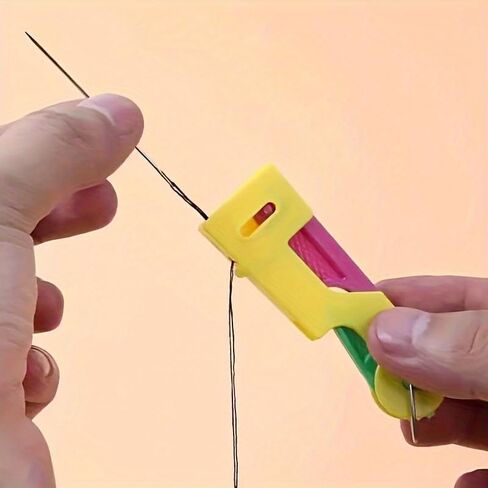 5PCS Automatic Needle Threader, Easy Sewing Threading Tool for Elderly & Low Vision, Portable Sewing Helper (Random Color 5pcs) in Kuwait