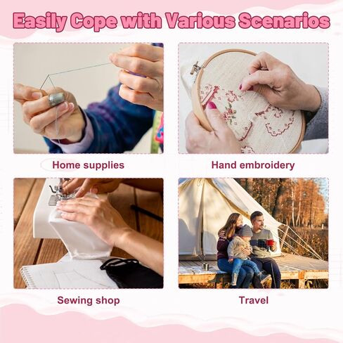 40Pcs Colorful Needle Threader Set, Flower Shape Embroidery Needle Threader Kit, Easy Threading Tool for Small Eyes, Sewing Accessories for Seniors/Arthritis Hands (Cute Color) in Kuwait