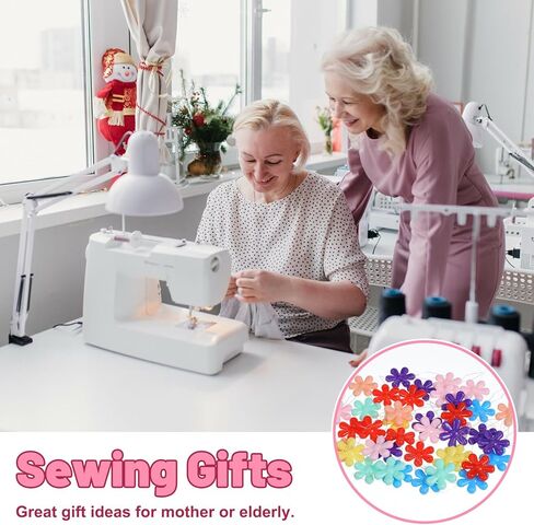 40Pcs Colorful Needle Threader Set, Flower Shape Embroidery Needle Threader Kit, Easy Threading Tool for Small Eyes, Sewing Accessories for Seniors/Arthritis Hands (Cute Color) in Kuwait