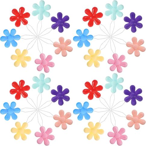 40Pcs Colorful Needle Threader Set, Flower Shape Embroidery Needle Threader Kit, Easy Threading Tool for Small Eyes, Sewing Accessories for Seniors/Arthritis Hands (Cute Color) in Kuwait