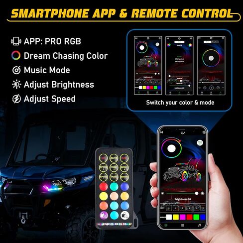 OPP ULITE Defender LED مصباح إشارة الانعطاف لـ Can-Am Defender 2020+، Can-Am Defender MAX 2020+، Commander 2021+، Commander Max 2021+، Dream Chasing Color DRL Daytime Running Lights، عبوة من قطعتين in Kuwait