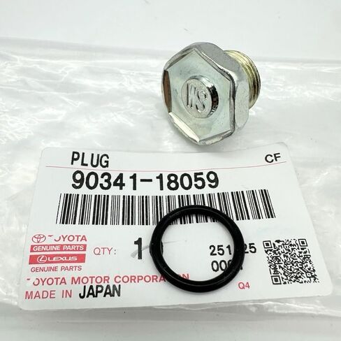 قابس تعبئة زيت ناقل الحركة الأصلي 90341-18059 مع حلقة دائرية 90301-15004 لسيارة TOYOTA 4RUNNER FJ TACOMA IS350 GX in Kuwait