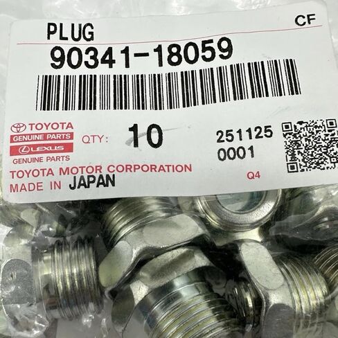 قابس تعبئة زيت ناقل الحركة الأصلي 90341-18059 مع حلقة دائرية 90301-15004 لسيارة TOYOTA 4RUNNER FJ TACOMA IS350 GX in Kuwait