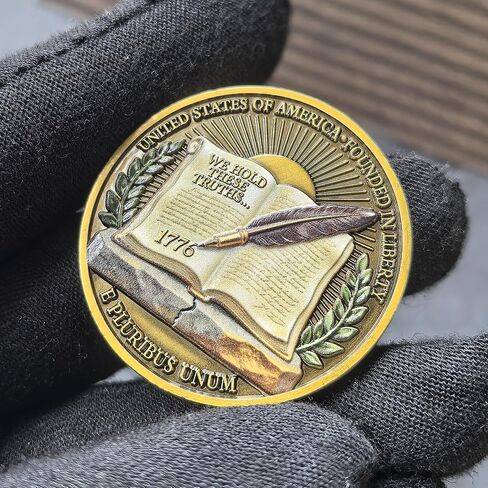1776-2026 عملة تحدي الاستقلال رقم 250 مع حافظة - مجموعة وطنية من سبائك الزنك عالية الإغاثة، هدية مشهد الحرب الثورية لمحبي التاريخ (1.57 بوصة) in Kuwait