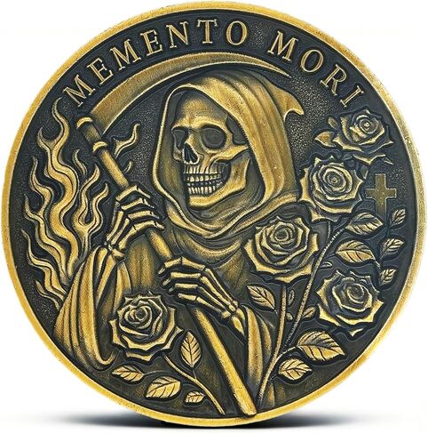 عملات Memento Mori Coin Death Reaper Skull Challenge - هدايا ملهمة للحياة والموت in Kuwait