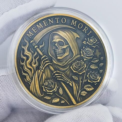 عملات Memento Mori Coin Death Reaper Skull Challenge - هدايا ملهمة للحياة والموت in Kuwait