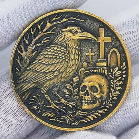 عملات Memento Mori Coin Death Reaper Skull Challenge - هدايا ملهمة للحياة والموت in Kuwait