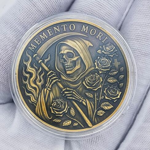 عملات Memento Mori Coin Death Reaper Skull Challenge - هدايا ملهمة للحياة والموت in Kuwait