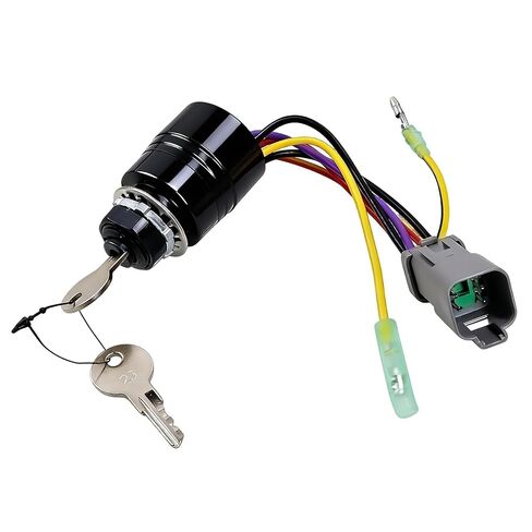 129572 Boat Ignition Switch with Key Fit for Bass Tracker Boats for Mercury Marine Outboard Motor Engine Control Box with 2 Keys 3 Position 6 Wire Connectors Replace 87-17009A2 87-17009A5 in Saudi Arabia