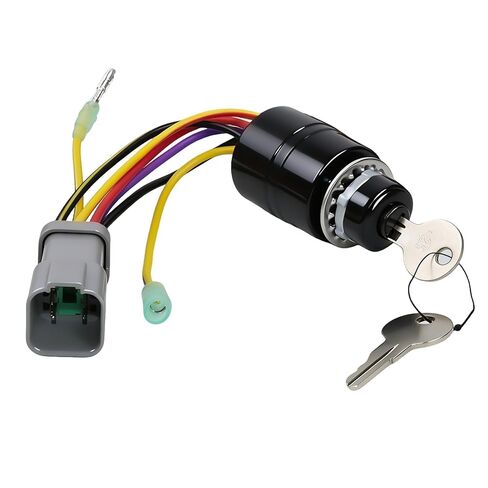 129572 Boat Ignition Switch with Key Fit for Bass Tracker Boats for Mercury Marine Outboard Motor Engine Control Box with 2 Keys 3 Position 6 Wire Connectors Replace 87-17009A2 87-17009A5 in Saudi Arabia