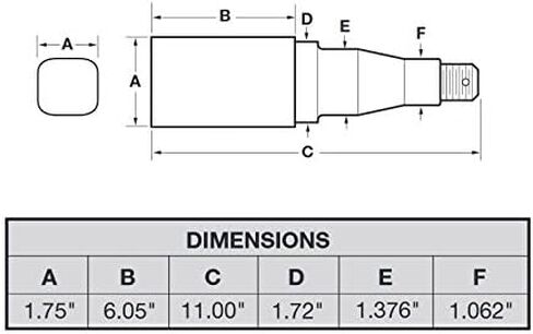 Single - 5-Bolt on 5 Inch Hub Assembly (SQ-350055) Includes (1) Square Stock 1-3/8 Inch To 1-1/16 Inch Tapered Spindle & Bearings in Kuwait
