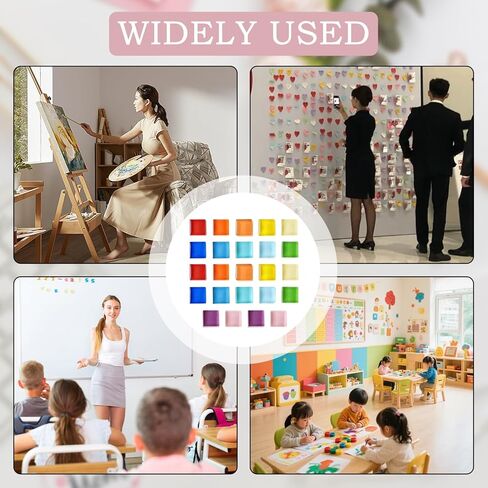 24Pcs Decorative Glass Push Pins - Colorful Thumbtacks Thumb Tacks for Bulletin Board & Corkboard, Powerful Grip for Photos, Posters, Bulletin Cork Boards & Office Decor, 12 Vibrant Colors in Kuwait