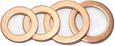 Red Brass Copper Crush Sealing Washer Boat Flat Seal Gasket M3 M4 M5 M6 M8 M10 M12 M14 M16 M18 M20 M22 M24 M27 DIN7603(M5 xOD10(20PCS),Thickness-2mm) in Kuwait
