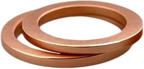 Solid Pure Copper Sealing Washers DIN7603 Flat Gasket Sump Seal Spacers M5 M6 M8 M10M12 M14 M16 M18 M20 M22 M24 M27 M34(M10x20x2 (10Pcs)) in Kuwait