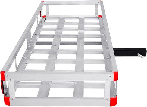 IRONMAX Hitch Cargo Carrier, 60" x 22" x 7" Trailer Hitch Mount Aluminum Cargo Carrier Fits 2" Receiver, Heavy Duty Vehicle Rear Cargo Basket for SUV, Car, Van, Truck, 500LBS Capacity in Kuwait