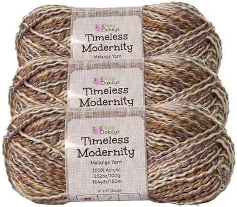 Acrylic Yarn Size 3 100g/164yds, Melange Yarn Never Compressed to Keep Yarn Fluffy, 1 Pack, Each Skein (3.52oz/100g, 164yds/150m), for Crocheting and Amigurumi, Sky Harbor, Color 11 in Saudi Arabia