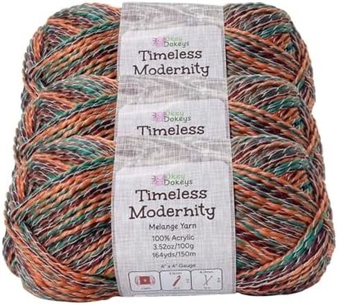 Acrylic Yarn Size 3 100g/164yds, Melange Yarn Never Compressed to Keep Yarn Fluffy, 1 Pack, Each Skein (3.52oz/100g, 164yds/150m), for Crocheting and Amigurumi, Sky Harbor, Color 11 in Kuwait