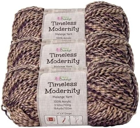 Acrylic Yarn Size 3 100g/164yds, Melange Yarn Never Compressed to Keep Yarn Fluffy, 1 Pack, Each Skein (3.52oz/100g, 164yds/150m), for Crocheting and Amigurumi, Sky Harbor, Color 11 in Kuwait